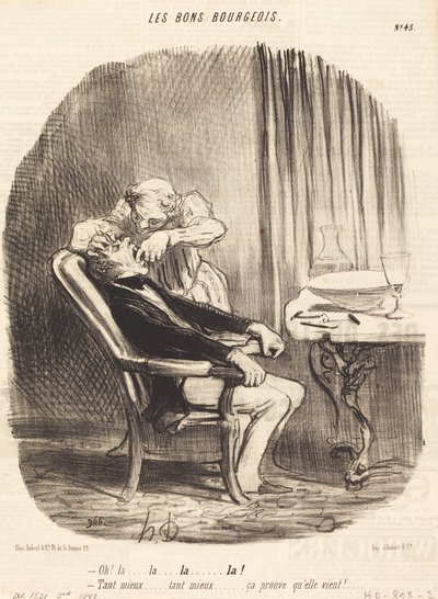 ¡Oh! la... mucho mejor... ¡eso prueba que viene! de Honoré Daumier