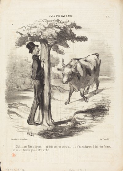 ¡Oh!... una bestia con cuernos... de Honoré Daumier
