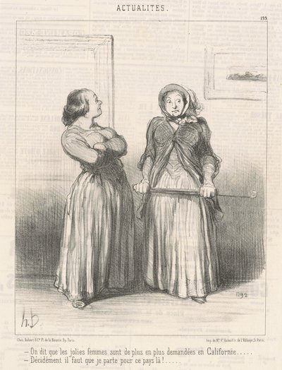 Se dice que las mujeres bonitas son... de Honoré Daumier