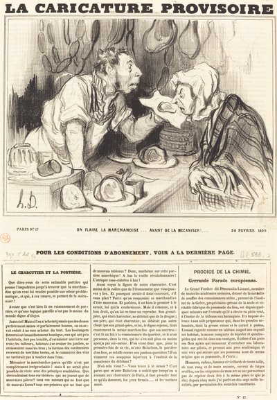 Se huele la mercancía... antes de mecanizarla!... de Honoré Daumier