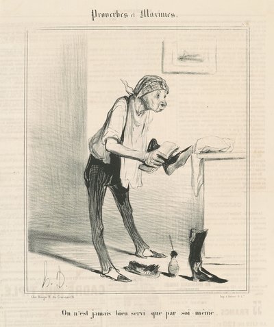 Nunca se está bien servido sino por uno mismo de Honoré Daumier