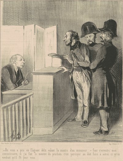 Te han atrapado en flagrante delito ... de Honoré Daumier