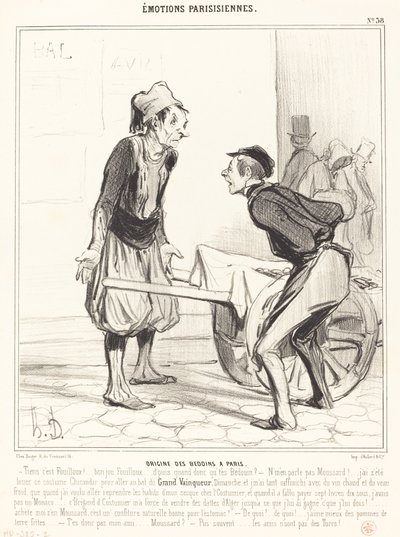 Origen de los beduinos en París de Honoré Daumier