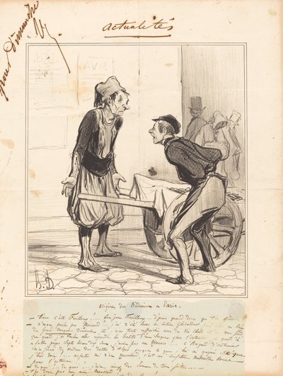 Origen de los beduinos en París de Honoré Daumier