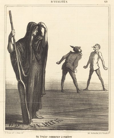 Donde Venecia comienza a esperar de Honoré Daumier