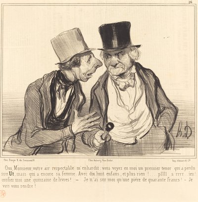 Sí, Señor, su aire respetable me envalentona... de Honoré Daumier