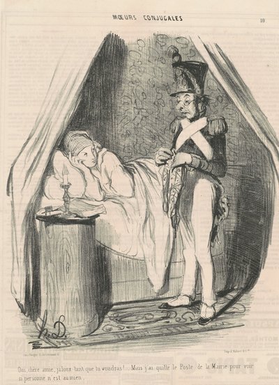 Sí, querida amiga, ¡celoso tanto como quieras!... de Honoré Daumier