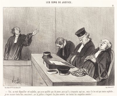 Sí, quieren despojar a este huérfano... de Honoré Daumier