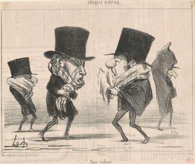 París resfriado de Honoré Daumier