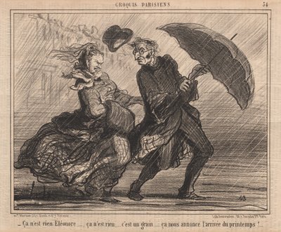 Bocetos parisinos: No es nada Eleanor de Honoré Daumier