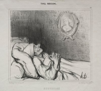 Tipos parisinos: Recuerdos, 10 de mayo de 1840 de Honoré Daumier