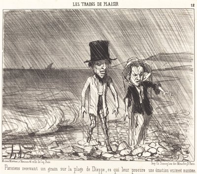 Parisienses recibiendo un grano de Honoré Daumier