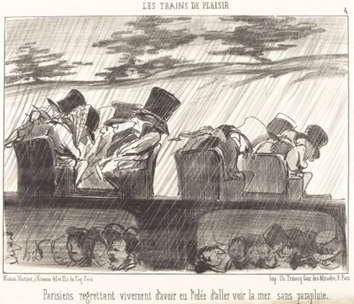 Parisienses lamentando profundamente de Honoré Daumier