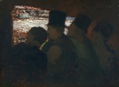 "Parterre" Audiencia en el teatro Pintura de Honore Daumier (1808-1879) 1858 Museo Nacional de Arte Occidental, Tokio Japón de Honoré Daumier