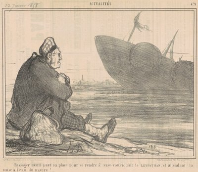 Pasajero que ha pagado ... para ir a Nueva York ... de Honoré Daumier