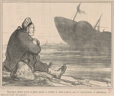 Pasajero que ha pagado ... para ir a Nueva York de Honoré Daumier