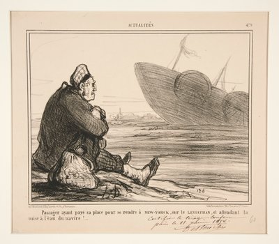 pasajero pagado? su lugar para ir? Nueva York, en el de Honoré Daumier