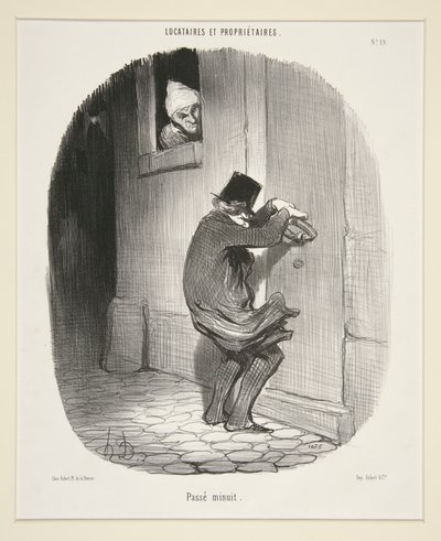Pases de medianoche, de inquilinos y propietarios de Honoré Daumier
