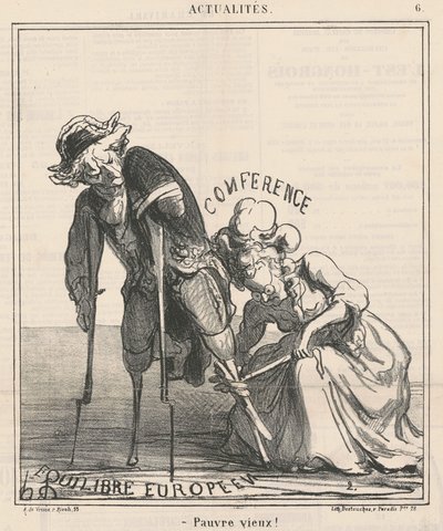 Pobre viejo de Honoré Daumier