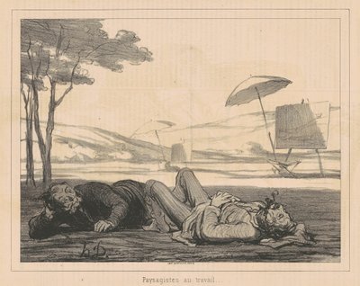 Paisajistas en el Trabajo de Honoré Daumier