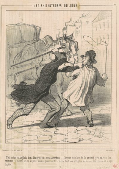 Filántropo inglés en el ejercicio... de Honoré Daumier