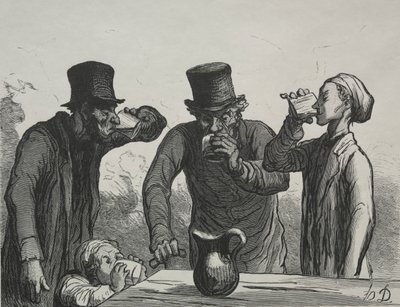 Fisiología del bebedor: Las cuatro edades de Honoré Daumier