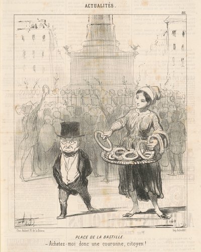 Plaza de la Bastilla de Honoré Daumier