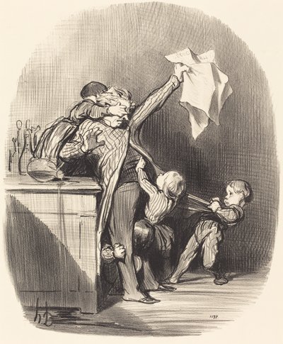 Placeres de la paternidad de Honoré Daumier