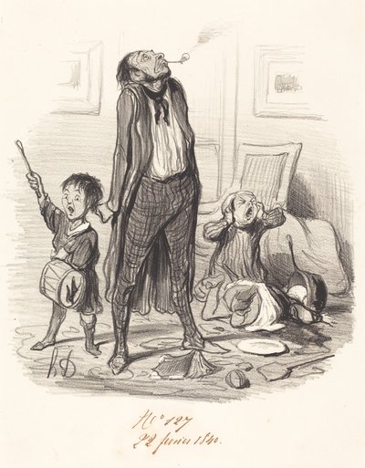 Poeta clásico componiendo una égloga de Honoré Daumier