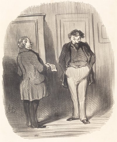 ¿Podrías decirme...? ¡Tengo gripe!... de Honoré Daumier