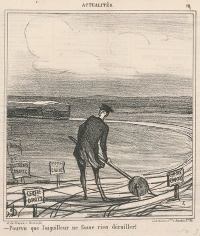 ¡Con tal que el guardagujas no descarrile nada! de Honoré Daumier