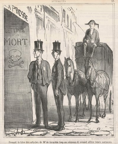 Tomando el título de Sr. de Girardin demasiado en serio de Honoré Daumier