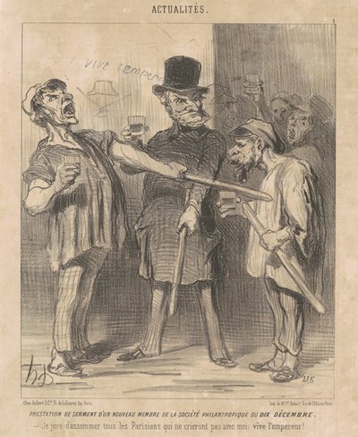 Prestation ... de un ... miembro ... del diez de diciembre ... de Honoré Daumier