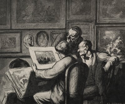 Entusiastas de la impresión de Honoré Daumier