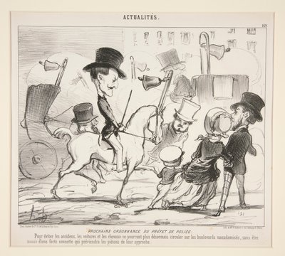 Próxima Orden del Prefecto de Policía. (Para evitar accidentes de Honoré Daumier