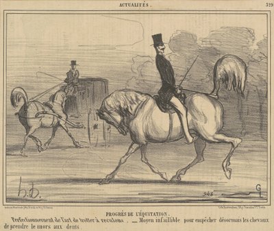 Progreso de la equitación de Honoré Daumier