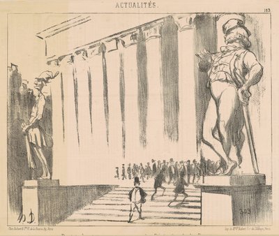 Proyecto de estatuas para adornar... la Bolsa de Honoré Daumier
