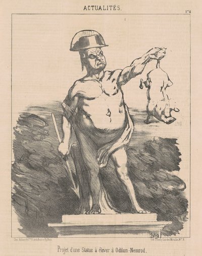 Proyecto de una estatua ... a Odilon-Nemrod de Honoré Daumier