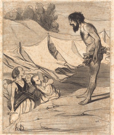 Presentación de Ulises a Nausica de Honoré Daumier