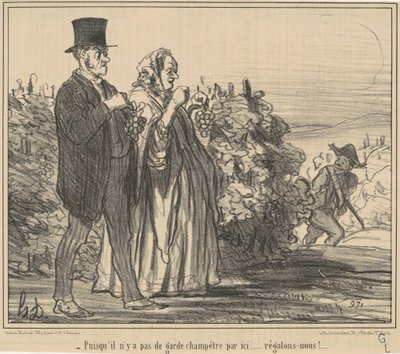 Puesto que no hay guardabosques... de Honoré Daumier