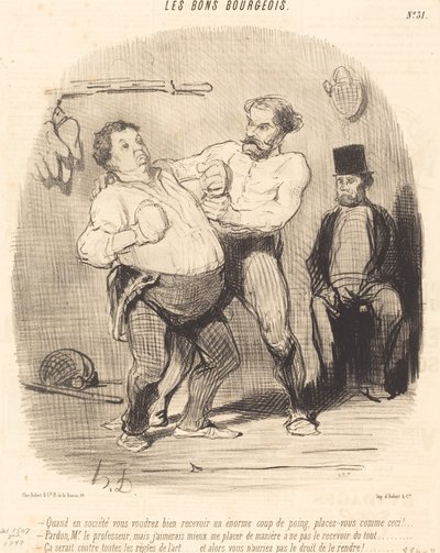 Cuando en sociedad quieras recibir un... golpe... de Honoré Daumier