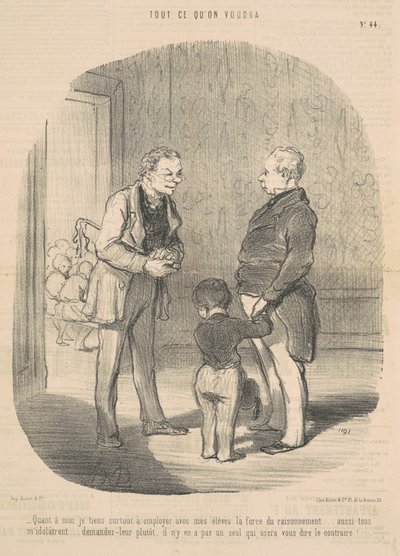 En cuanto a mí, me inclino a emplear ... la fuerza del razonamiento de Honoré Daumier
