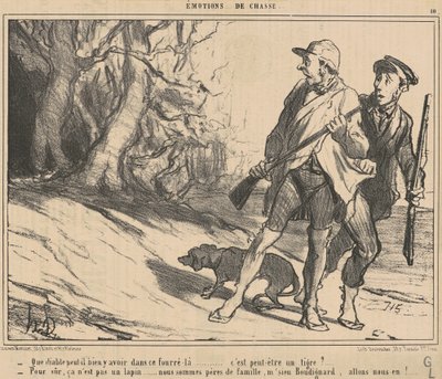 ¿Qué diablo puede haber en ese matorral? ... de Honoré Daumier