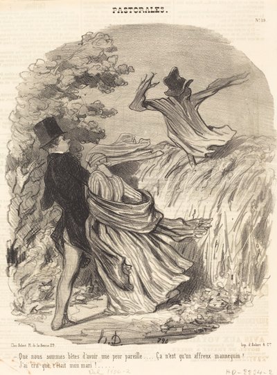 Qué tontos somos por tener tanto miedo... de Honoré Daumier