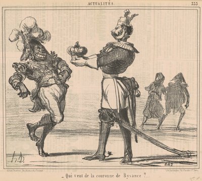 ¿Quién quiere la corona de Bizancio? de Honoré Daumier