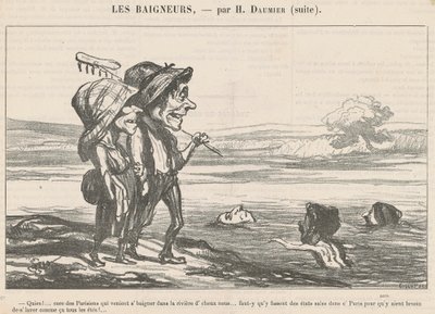 ¡Quién! ... Coro de parisinos que venían a bañarse ... de Honoré Daumier