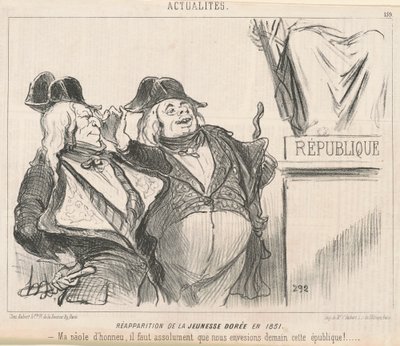 Reaparición de la juventud dorada en 1851 de Honoré Daumier