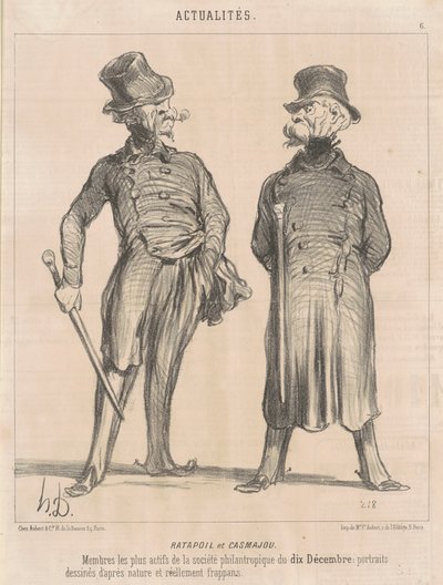 Ratapoil y Casmajou de Honoré Daumier