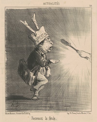 Recibiendo la férula de Honoré Daumier