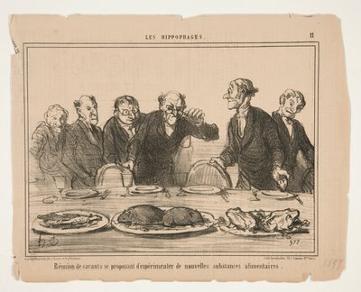 Reunión de académicos que proponen de Honoré Daumier